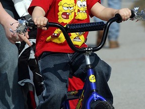 A child riding a bicycle in Windsor is shown in this 2006 file photo.