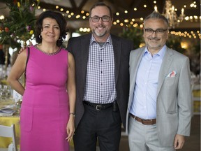 From left, Christine Ziter, Bill Bevan, and Ben Nardone attend the Gourmet Gardens fundraiser for the Windsor-Essex Children's Aid Society at Sprucewood Shores Estate Winery, Sunday, May 1, 2016.