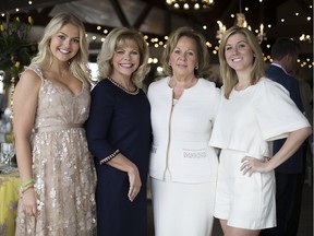 From left, Jenny Sprague, Cheryl Sprague, Laurie Gibb, and Katie Gibb-Minardi, attend the Gourmet Gardens fundraiser for the Windsor-Essex Children's Aid Society at Sprucewood Shores Estate Winery, Sunday, May 1, 2016.