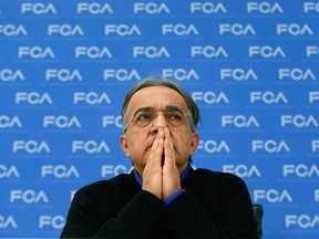Fiat Chrysler Automobiles CEO Sergio Marchionne speaks at media in this 2015 file photo.