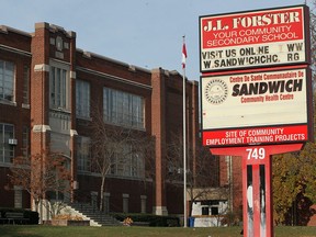 The exterior of J.L. Forster Secondary School is pictured in this 2012 file photo.