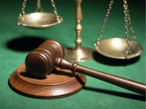 Scales of justice and gavel