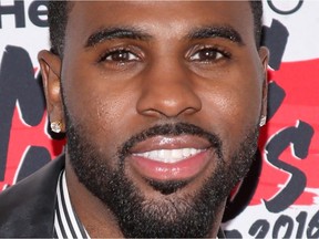 Host Jason Derulo poses in the press room during the iHeartRadio Music Awards at The Forum on April 3, 2016 in Inglewood, Calif.