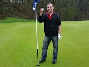 Jordan Silvester used a pitching-wedge for a hole-in-one on the 119-yard fourth hole at Treetops Resort in Gaylord, Mich.
It was witnessed by Jordan Smith, Michael Pitre and Clayton Thibert.