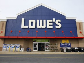 This March 25, 2014, file photo, shows a Lowe's store in Philadelphia.