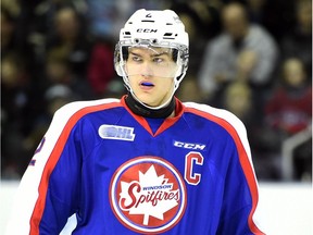 Captain Patrick Sanvido was traded by the Windsor Spitfires on Wednesday to the Sudbury Wolves.