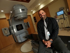 Jeff Richer is photographed in one of the radiation suites at the Cancer Centre in Windsor on Monday, May 9, 2016.