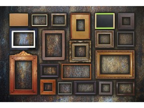 Wall full of old frames. Photo by Getty Images.