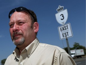 Ed Gaier is photographed along Highway 3 in Windsor on May 24, 2016.