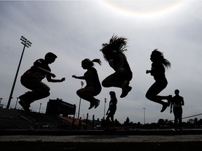 Students from Assumption High School try their skills at skipping during the Relay For Life at Alumni Field in Windsor on Friday, May 20, 2016. The event was organized and ran by students. With over 100 participants they managed to raise over $13,000.