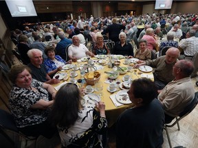 Chrysler retirees enjoy their spring lunch at the Caboto Club in Windsor on Wednesday, May 25, 2016. More than 1,500 retirees and family turned out for the annual event. This year will mark the 60th anniversary of Chrysler in Windsor.