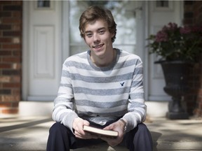 Tyler Hayward, 18, a Grade 12 student at St. Anne's Catholic High School, recently won a national writing contest.