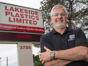 Jim Gazo, president of Lakeside Plastics Limited, pictured Tuesday, May 31, 2016, has announced the company plans on hiring up to 100 new employees. (DAX MELMER/The Windsor Star)