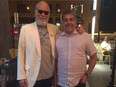 Late night legend David Letterman poses for a photo with Willistead Restaurant owner Mark Boscariol after having dinner at the popular Walkerville eatery on June 3, 2016. Photo courtesy of Mark Boscariol