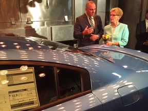 Ontario premier Kathleen Wynne at the FCA Research Centre in Windsor on June 15, 2016. (Dan Janisse/Windsor Star)