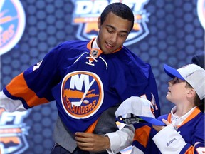 Josh Ho-Sang is selected 28th by the New York Islanders in the first round of the 2014 NHL Draft at the Wells Fargo Center on June 27, 2014 in Philadelphia, Pa.