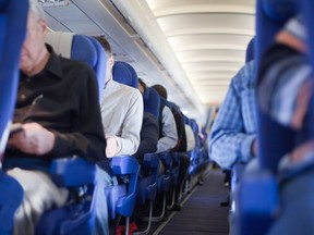 Studies have shown the aisles seats on an airplane are covered with germs.