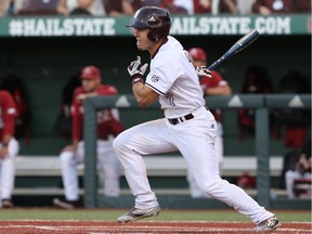 Jacob Robson #7 in action against Arkansas on May, 21, 2016.