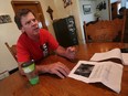 Dennis Bondy discusses his neck issues at his home in Windsor on Tuesday, June 1, 2016. Bondy is traveling to Germany to have a disk replacement surgery.
