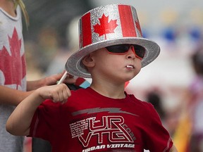 Dominick Barry shows his Canadian pride at Windsor's Canada Day parade in July 2015.