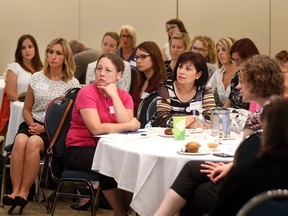 Attendees listen to a panel during the Stretching in Your Career Forum held at the St. Claire Centre for the Arts on June 6, 2016.