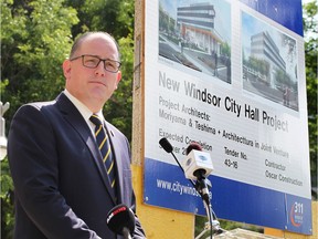 A groundbreaking ceremony was held on June 20, 2016 for the new Windsor City Hall project. Mayor Drew Dilkens speaks during the event.