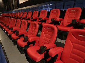 D-BOX MFX seats at Cineplex Odeon Devonshire Mall. The special chairs pitch, heave, roll, and vibrate in synchronization with on-screen action, creating a more immersive movie-going experience.