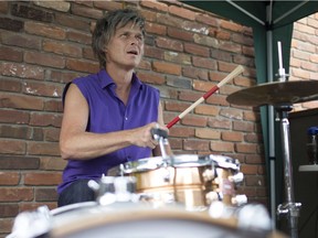 Drummer Jeff Burrows performs during the 10th annual 24-Hour Drum Marathon at Good Time Charly,  Saturday, June 4, 2016.  Proceeds from the event go towards Transition to Betterness and the St. Clair College Scholarship Fund.