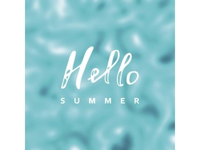Say hello to summer sign. Image by Getty Images.