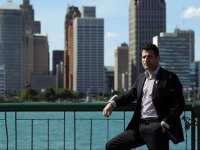 Councillor Fred Francis is backed by the Detroit skyline while he is photographed along the riverfront in Windsor on Wednesday, June 8, 2016. Councillor Francis feels the city is limited in what it can do to tackle the persistent hum and hopes the federal government will step in.