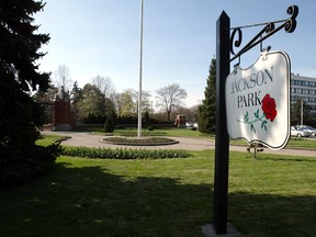 The entrance to Jackson Park at Tecumseh Road and Ouellette Avenue, as seen in a 2003 file photo.