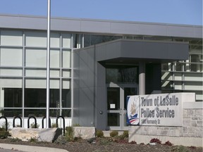 The exterior of the LaSalle Police Service is pictured Sunday, Nov. 8, 2015