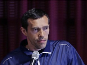 Pavel Datsyuk addresses the media about his future during a news conference, Saturday, June 18, 2016 in West Bloomfield Township, Mich. Datsyuk announced plans to leave the Detroit Red Wings with a year left on his contract to reunite with his teenage daughter and continue his career in Russia.