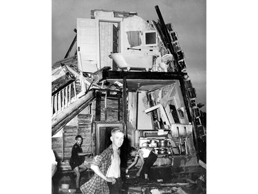 The home of Charles Potvin was destroyed in the June 17, 1946 tornado that struck the Windsor area.