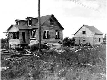 The home of Robert Craig on Randolph Street was damaged in the June 17, 1946 tornado.