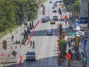 An experimental 'road diet' takes place on Riverside Drive in downtown Windsor, hosted by The Congress for the New Urbanism, Saturday, June 11, 2016.