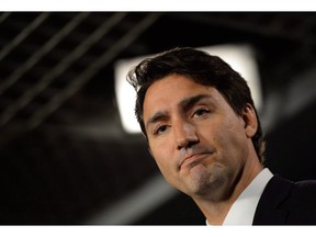 Liberal Leader Justin Trudeau speaks to reporters following a caucus meeting on Parliament Hill in Ottawa on May 13, 2015. Justin Trudeau wants this fall's national vote to be the last federal election conducted under the first-past-the-post electoral system.