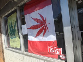 The exterior of Burnies Compassion Club at 490 Wyandotte Street West is shown on Wednesday, June 8, 2016, in Windsor, Ont. Windsor police said the drug unit had been investigating the illegal sales of marijuana at the business. Officers executed a search warrant on Tuesday and arrested a 41-year-old man on charges of trafficking marijuana and possession of marijuana for the purpose of trafficking.