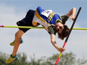 Adrian Papez from E.L. Crossley CSS competes in the high jump during day one of the OFSSA Track and Field meet at Alumni Field in Windsor on Thursday, June 2, 2016.