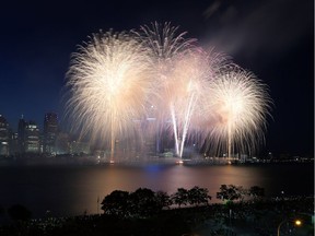 The annual Ford Fireworks colour the Detroit skyline from the riverfront in Windsor on Monday, June 27, 2016.