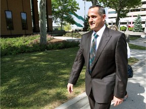 Alan Quesnel leaves Superior Court on June 14, 2016.