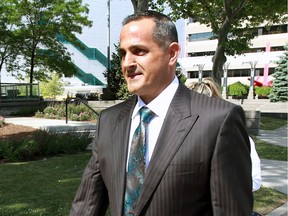 Alan Quesnel leaves Superior Court on June 14, 2016.