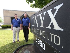 Onyx Engineering Ltd. president Dave Nixon, left, and vice-president Dino Oliva are celebrating the company's 25th anniversary.