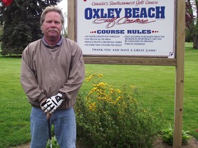 Mike Clark used a seven-iron to ace the 135-yard seventh hole at Oxley Beach. It was witnessed by his wife Linda.