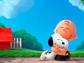 This photo provided by Twentieth Century Fox Film Corporation shows Snoopy and Charlie Brown from Charles Schulz's timeless "Peanuts" comic strip in their big-screen debut in a CG-animated feature film in 3D, "The Peanuts Movie."