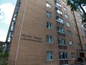 The Windsor Essex Community Housing Corporation's Dr. Roy Perry Apartments are pictured at 395 University Ave. E.  July 25, 2016.