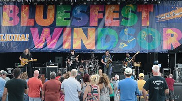 The Howling Diablos perform at the Bluesfest Windsor event at the Riverfront Plaza in Windsor, Ont. on Thursday, July 14, 2016.