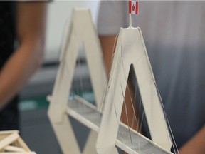 Threading the Needle was one of the proposed designs for the Gordie Howe International Bridge presented to a panel of Windsor-Detroit Bridge Authority engineers by University of Windsor engineering students  July 26, 2016.