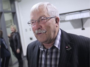 Ron McDermott, who served as mayor of the Town of Essex from 2003 to 2018, speaks to the media at Essex Arena in this file photo from 2014.