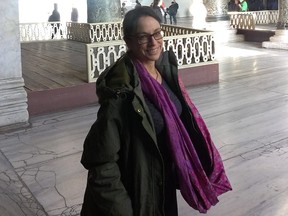 Former Windsorite Sarah Atkinson, who now lives and teaches in Turkey, is pictured in the Hagia Sofia -- once a Byzantine church, later a mosque and now a museum -- in Istanbul.